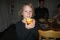 Appel gevuld met IJs