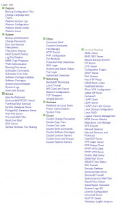 Webmin Menu Items