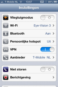 iPhone: Instellingen - VPN