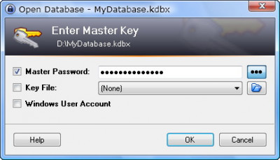 KeePass Word Safe - Master Key