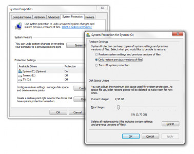 Restore Points Windows