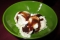 IJs met chocoladesaus