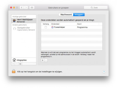 Gebruiker Automatisch Opstarten