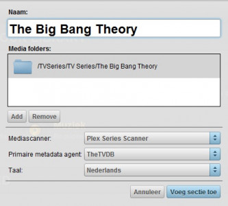 Plex Configureren - Toevoegen Media