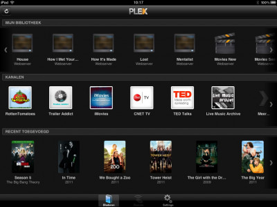Plex - Openingsscherm