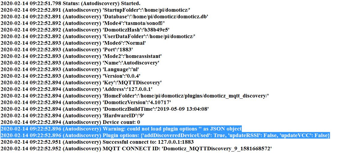 Domoticz log JSON optie leeg in opstarten van AutoDisco service.JPG
