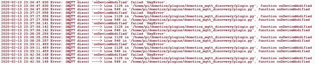 Domoticz log laat eindelijk zien dat de plugin een probleem heeft.JPG