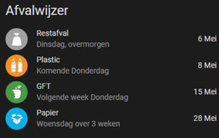 Afvalwijzer Home Assistant Integratie