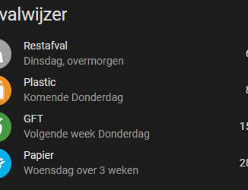 Afvalwijzer integratie in Home Assistant