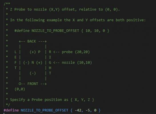 Nozzle to Probe Offset