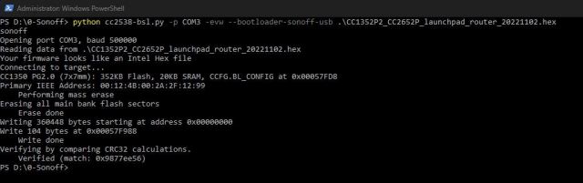 Powershell - Running cc2538-bsl.py python script