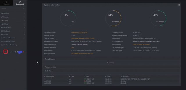 Webmin - Dark Theme