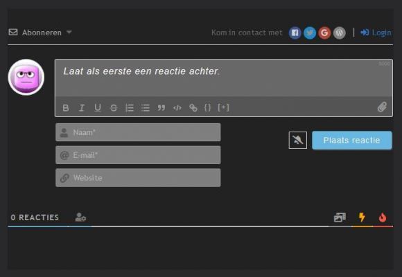 wpDiscuz 7 - Reactie Invul Veld