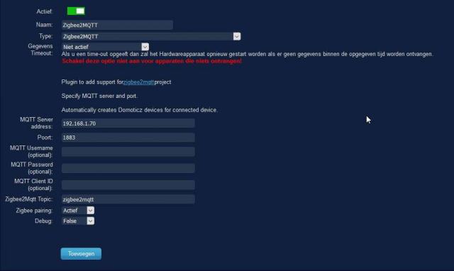 Zigbee2MQTT Domoticz Plugin