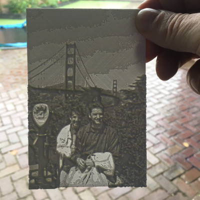 3D foto achter licht