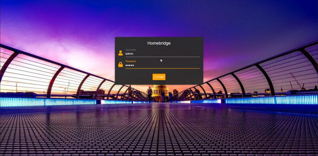Login Scherm - Homebridge Config UI X