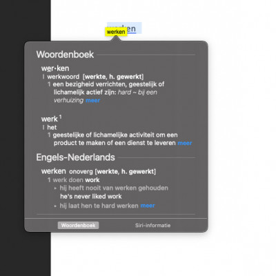 Woordenboek MacBook