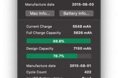 Coconut Battery Status met originele batterij