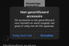 Toevoegen Homebridge aan Homekit