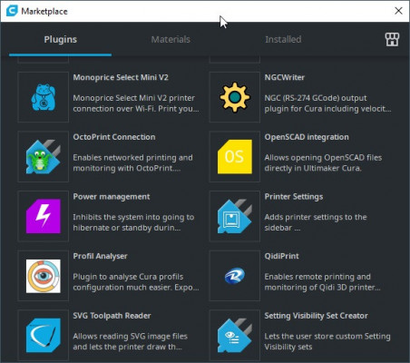 Cura Ultimaker - Marketplace