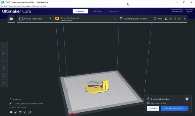 Cura Ultimaker - Slicer - Print with OctoPrint