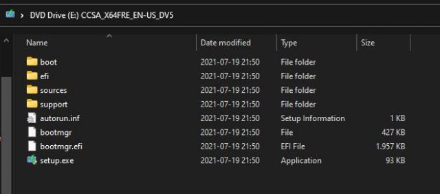 Mount Windows 11 ISO File