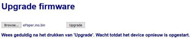 ePaper - Upgrade firmware