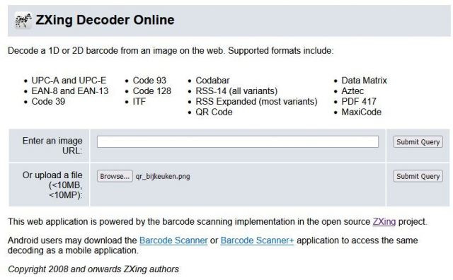 ZXIng Decoder Online