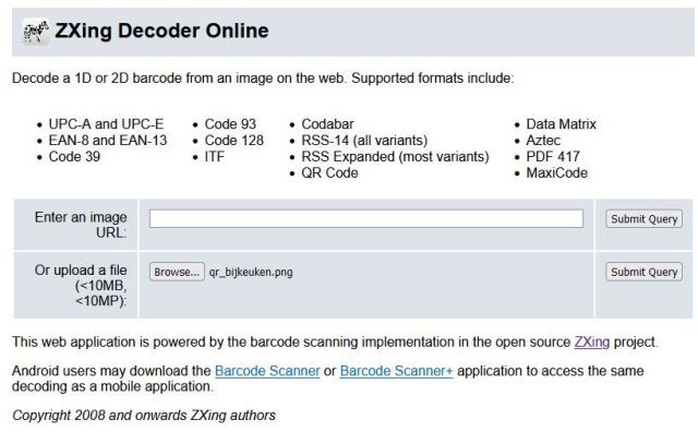 ZXIng Decoder Online