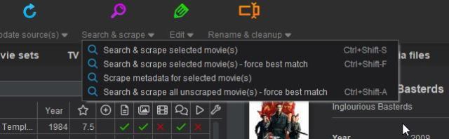 tinyMediaManager - Scrape