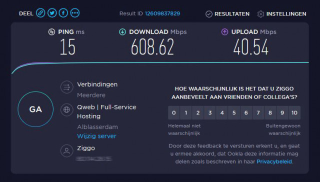 Speedtest Ziggo