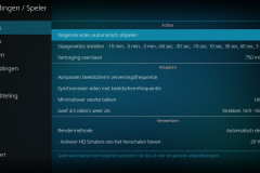LibreElec-Systeem - Speler - Video-Instellingen