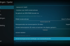 LibreElec-Systeem - Speler - Video-Instellingen