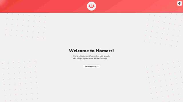 Homarr - Start update process