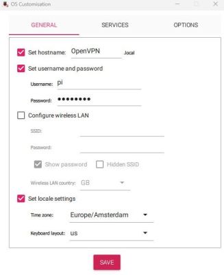 Raspberry-Pi-Imager - General Settings