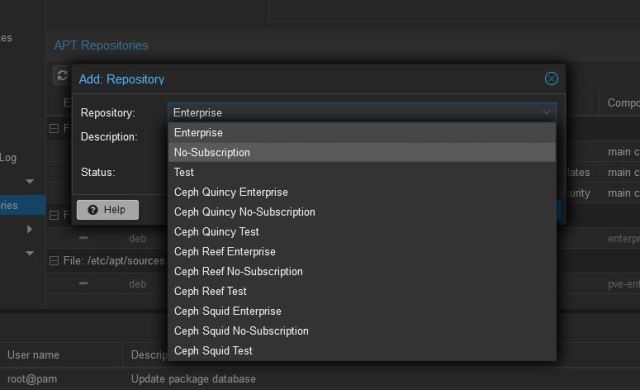 Proxmox VE - Add repository