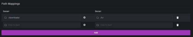 Sonarr naar Bazarr Path Mappings