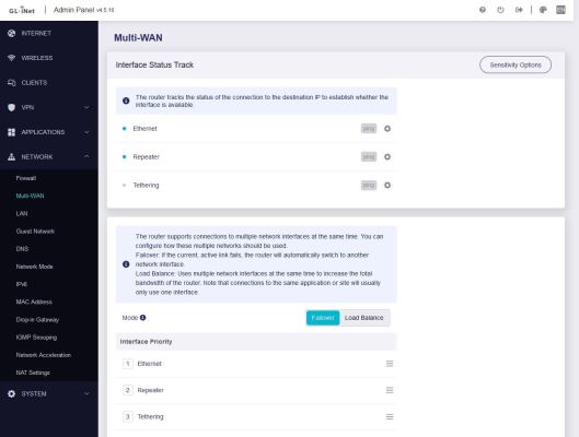 Beryl AX- GL-MT3000 - Network - Multi-WAN