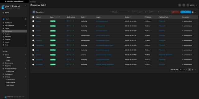 Raspberry-Gateway - Portainer.io