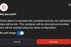 Portainer - Re-create Container