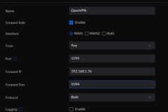 Unifi-Controller - New Forwarding Rule