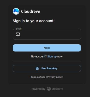 Cloudreve - Sign in