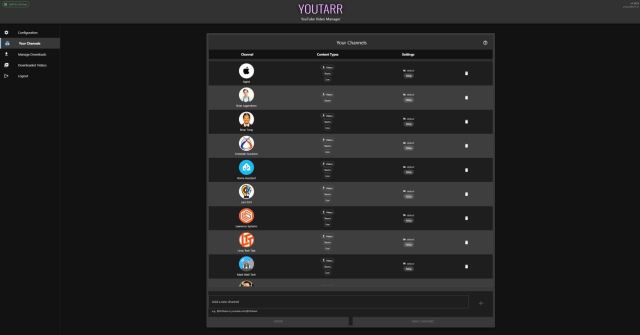 Youtarr - Your Channels