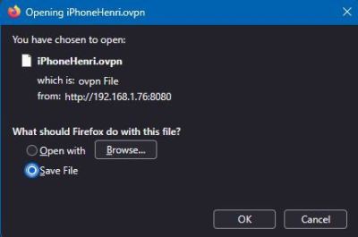 OpenVPN UI - Download .ovpn-file