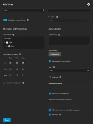 TrueNAS SCALE - Add User