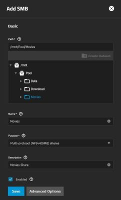 TrueNAS SCALE - Add SMB