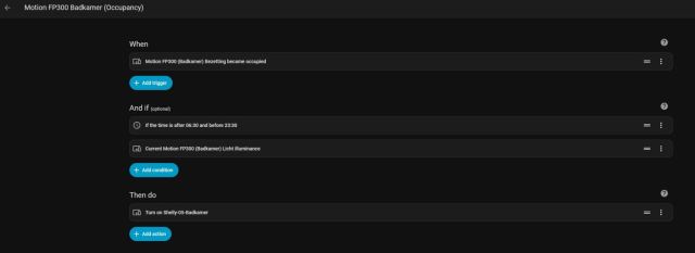 Home-Assistant - Aqara FP300 Automatisering