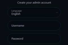 Uptime Kuma - Create admin account