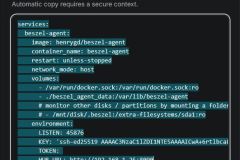 Beszel docker-compose.yml file voor Beszel-Agent