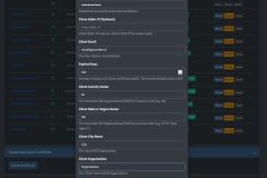 OpenVPN UI - Create Certificate